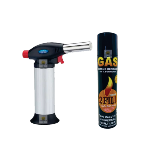 Pistola Flameadora + Gas Butano
